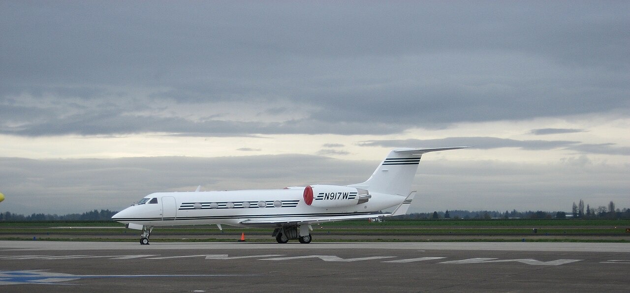File photo: File photo of a Gulfstream IV aircraft on a runway at McMinnville airport in Oregon. Illustrative context; not a photograph of the reported event.