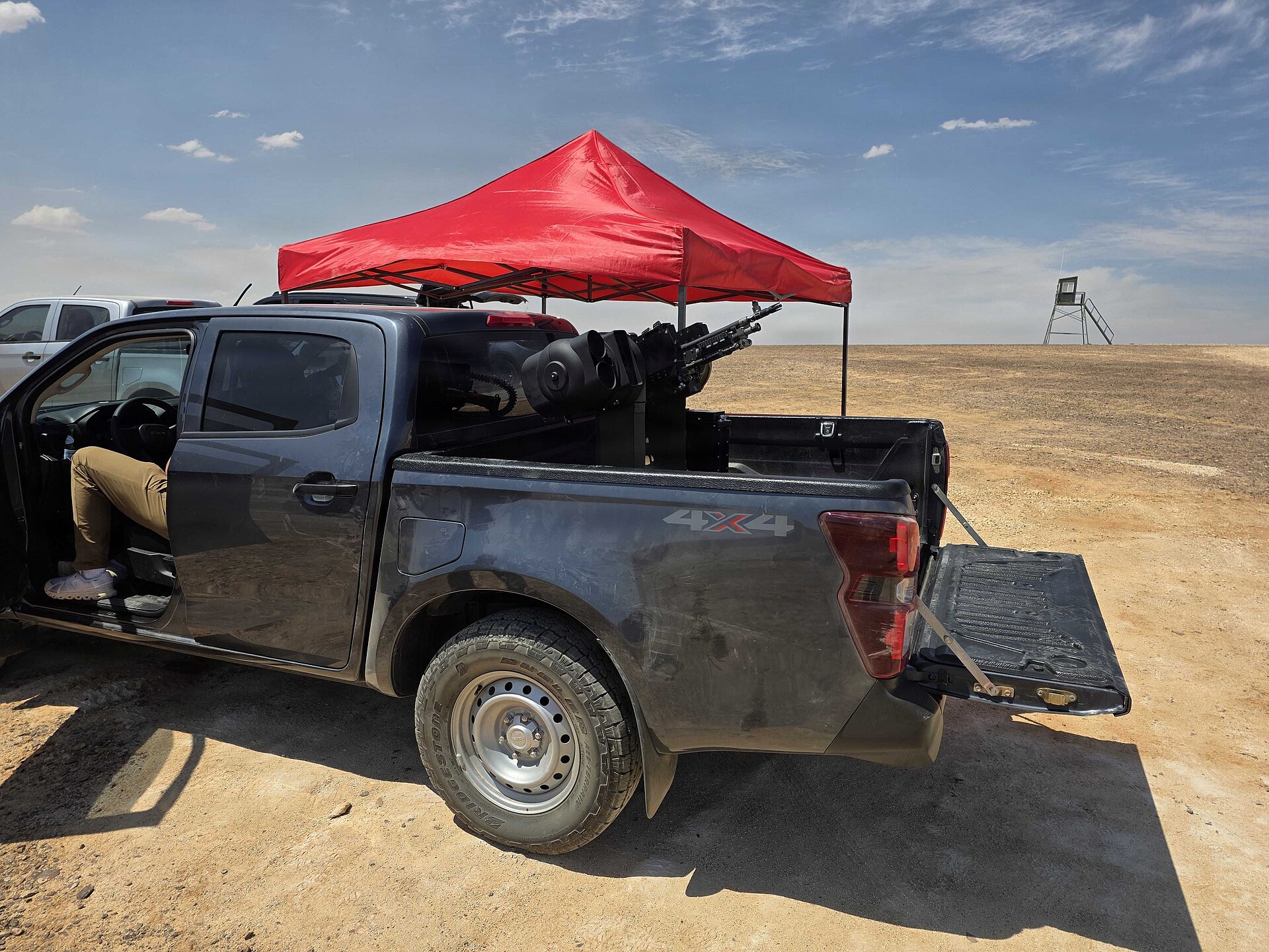 File photo of a Bullfrog counter-drone system during a June 2026 assessment. Illustrative context; not the specific system or event described in this article.